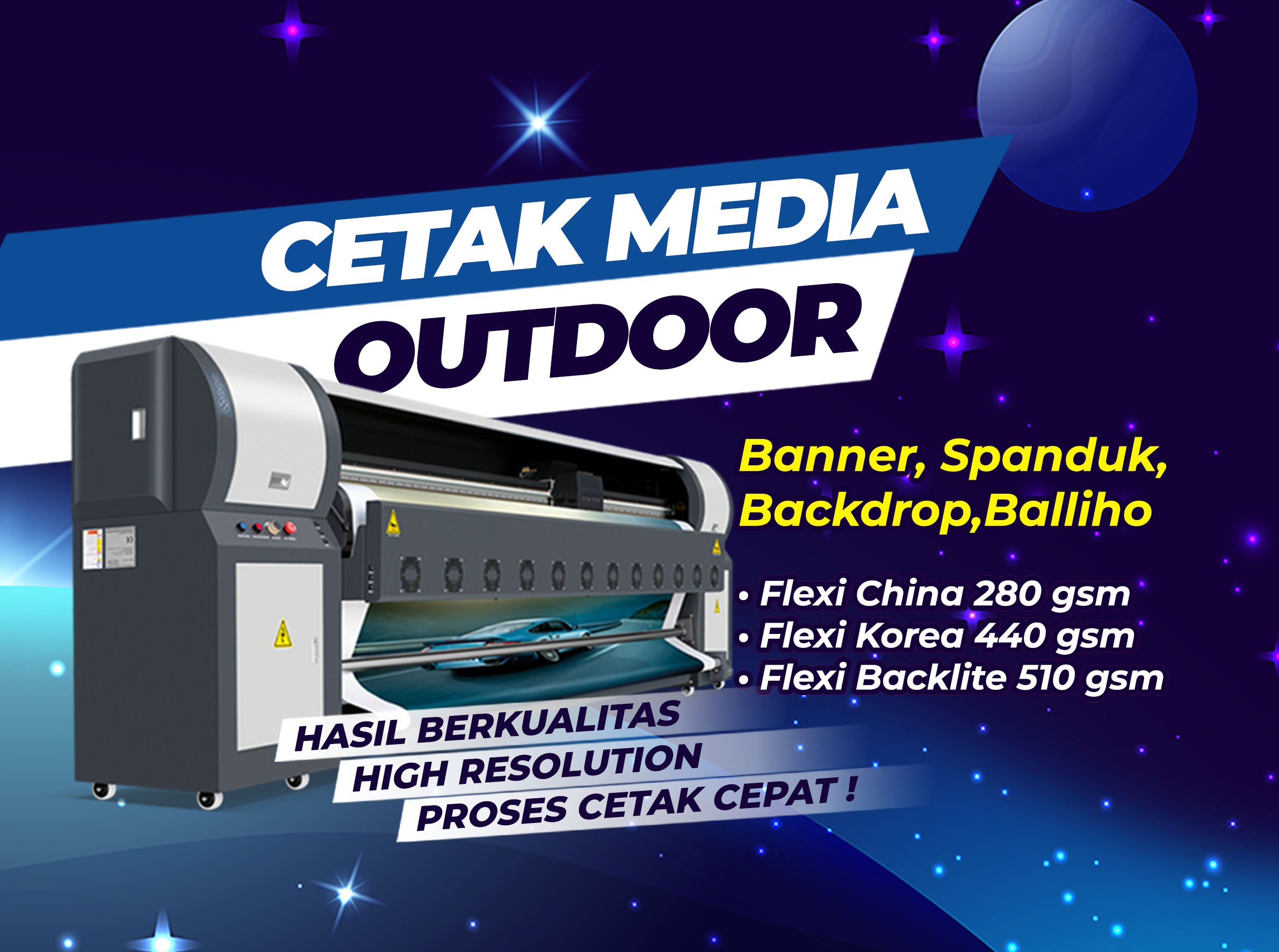 Cetak Media Outdoor/Large Format